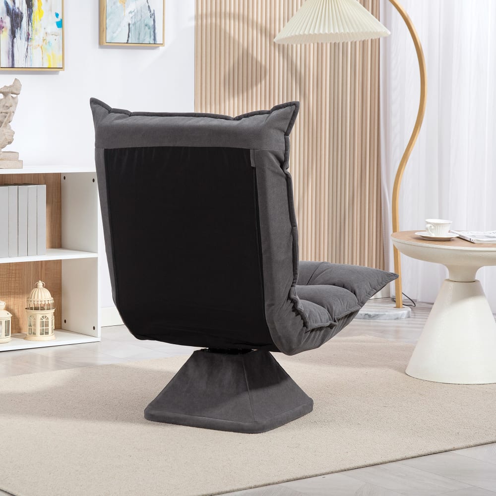 Chaise longue - Dossier réglable - avec coussin gris clair - Résine Chaise longue - Dossier réglable - avec coussin gris clair - Résine