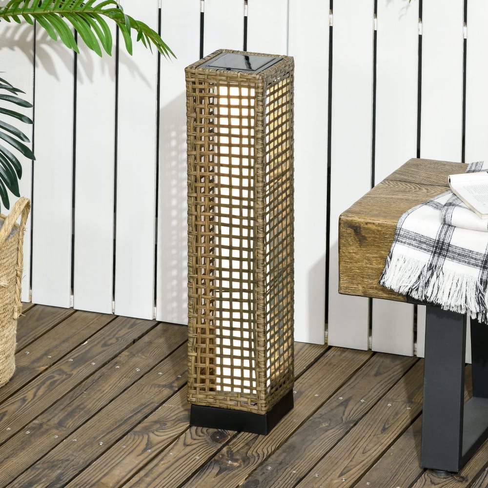 Lanterne solaire d'extérieur en résine tressée avec LED - Luminaire de Lanterne solaire d'extérieur en résine tressée avec LED - Luminaire de