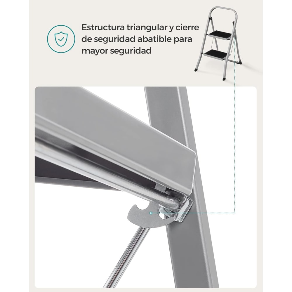 Peldaño Abatible Para Camión De Acero Zincado – Plegable De 192x189x172 Mm, Ideal Para Furgonetas, Autocaravanas Y Camper, Mejora La Seguridad Y Acceso