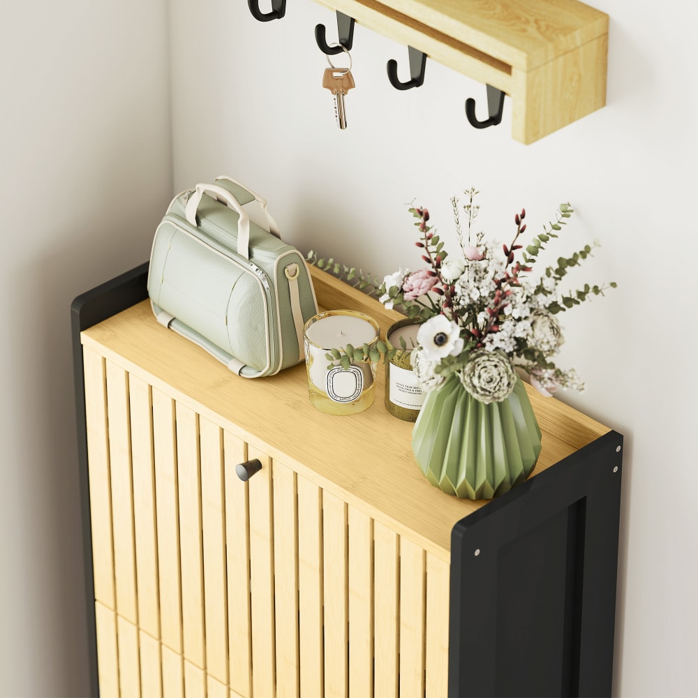 Bambus-Schuhschrank, 3 Klappfcher Homcom | Maisons du Monde