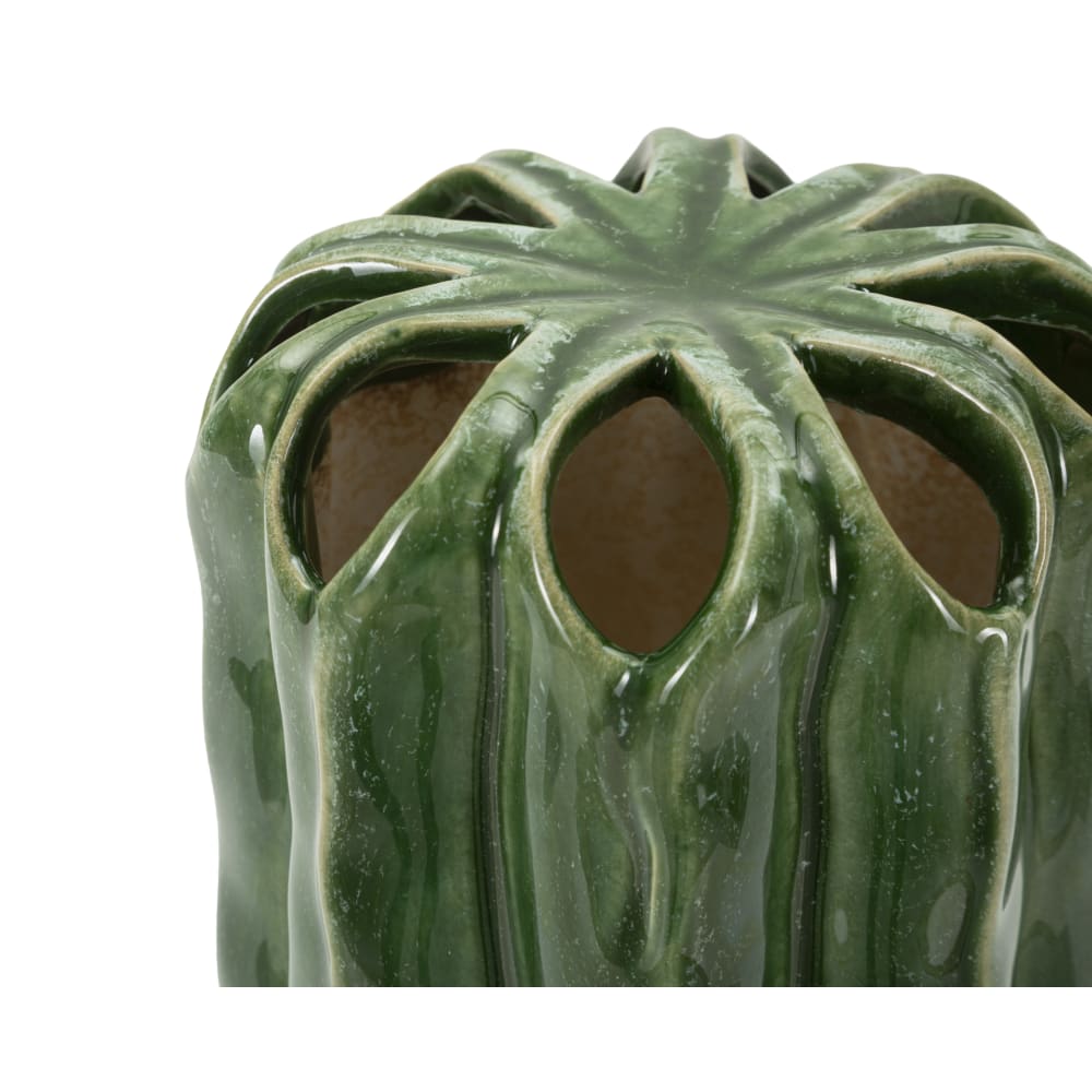 Chehoma Vaso In Ceramica Verde/grigio – 9 X 10 Cm, Piccolo, Stile Antico, Per Fiori