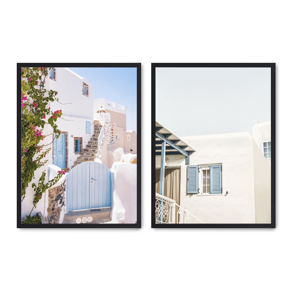 2er Set Wandbilder 006, schwarzer rahmen, 30x40 cm Arquitectura