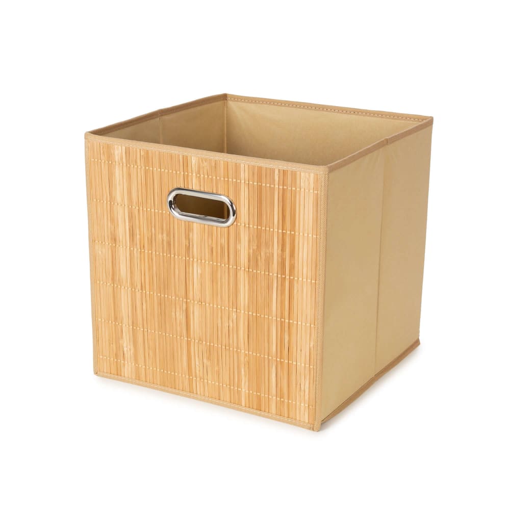 Navaris Boîte à Pain d'angle - Panier en Bambou 30 x 30 x 31