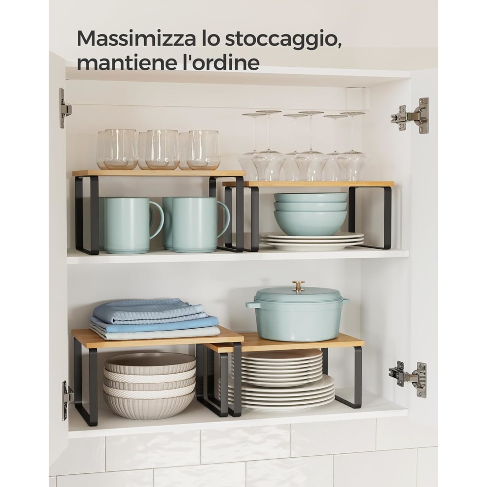 Scaffale Portaspezie Da Cucina 40 Cm, Rack Metallico Bianco Per Piano Di Lavoro E Armadi, Con Viti E Cacciaviti Inclusi
