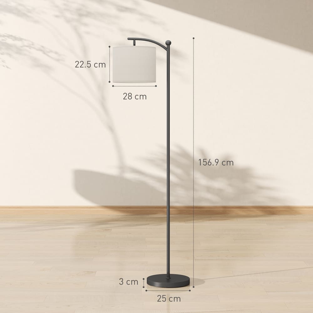 Lampada Da Terra LED HOMCOM 150cm | Regolabile 3000-6000K | Telecomando Magnetico E Pedale | Timer 1H | Design Argento