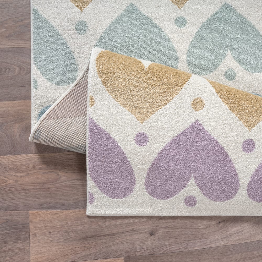 Tapis Enfant 3D Motifs Pastel - 80x150 Cm Doux Et Résistant Pour Chambre