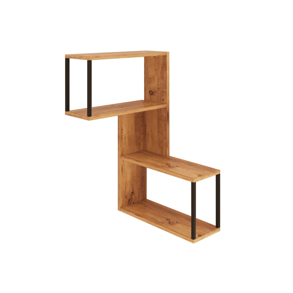 SONGMICS HOME Scaffale Angolare senza Attrezzi, 5 Ripiani, Montaggio Veloce, Libreria, Tubi in