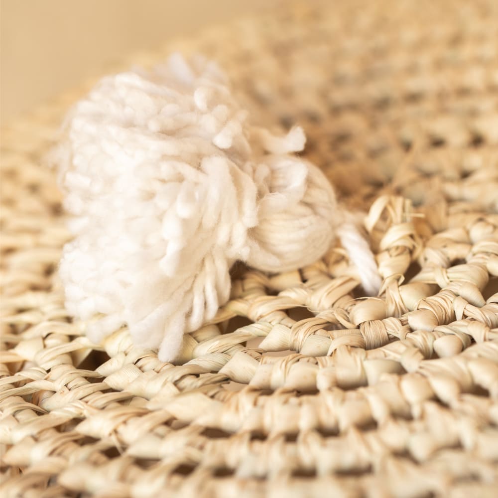 Panier à Pinces à Linge Avec Crochet - Design Osier Plastique Blanc TIENDA EURASIA