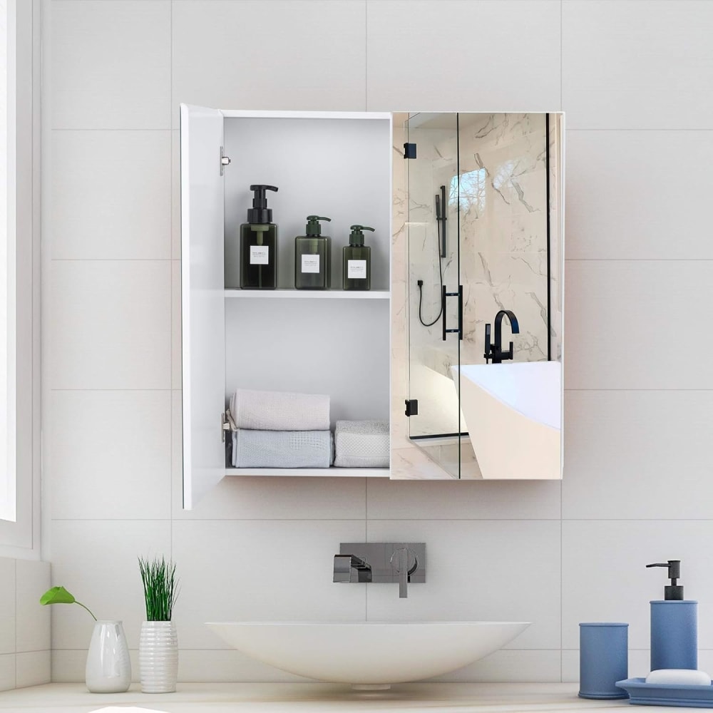 Meuble Salle De Bain Blanc Armoire Salle De Bain FANTASK Avec
