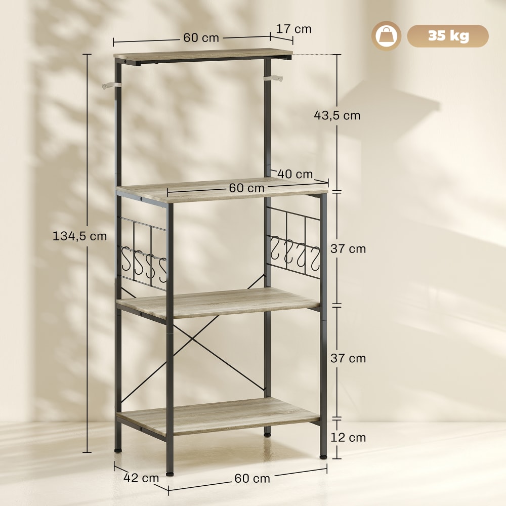 Étagère Murale Inox 8 Crochets 40 Cm – Range-Ustensiles Cuisine Robuste SUS304