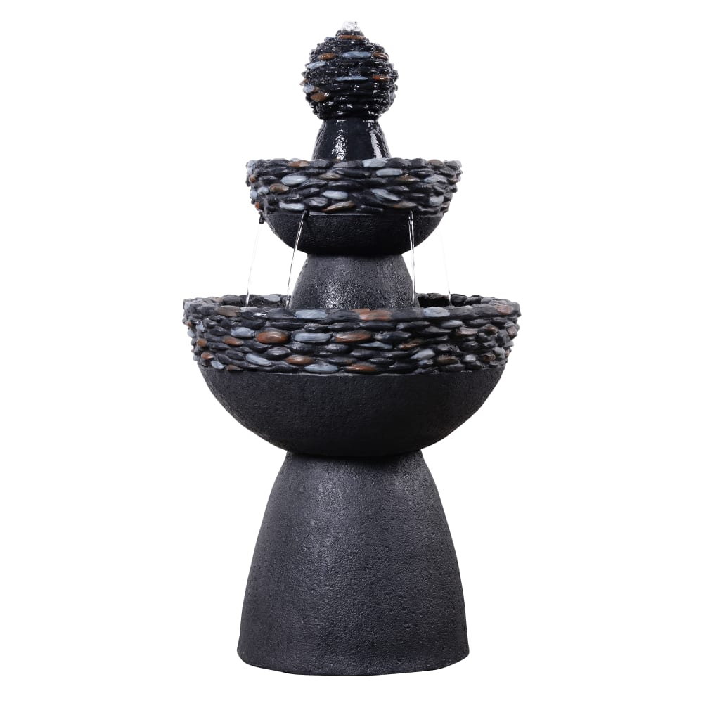 Fontaine 3個セット Fontaine 3 niveaux piédestal jardin, Gris, 93cm | Maisons du Monde