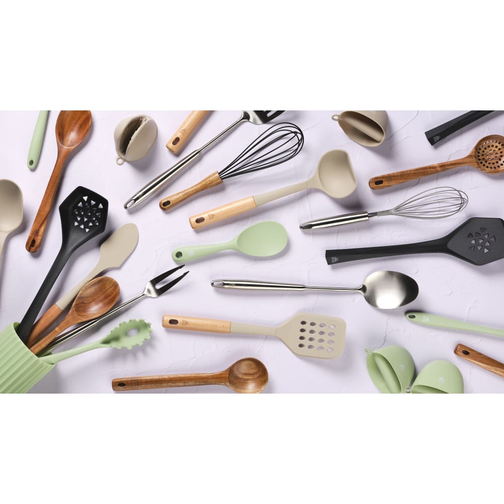 Set Di 4 Utensili Da Cucina In Legno Di Acacia Naturale - Mestoli E Spatole Per Pentole Antiaderenti, Regalo Per Appassionati Di Cucina
