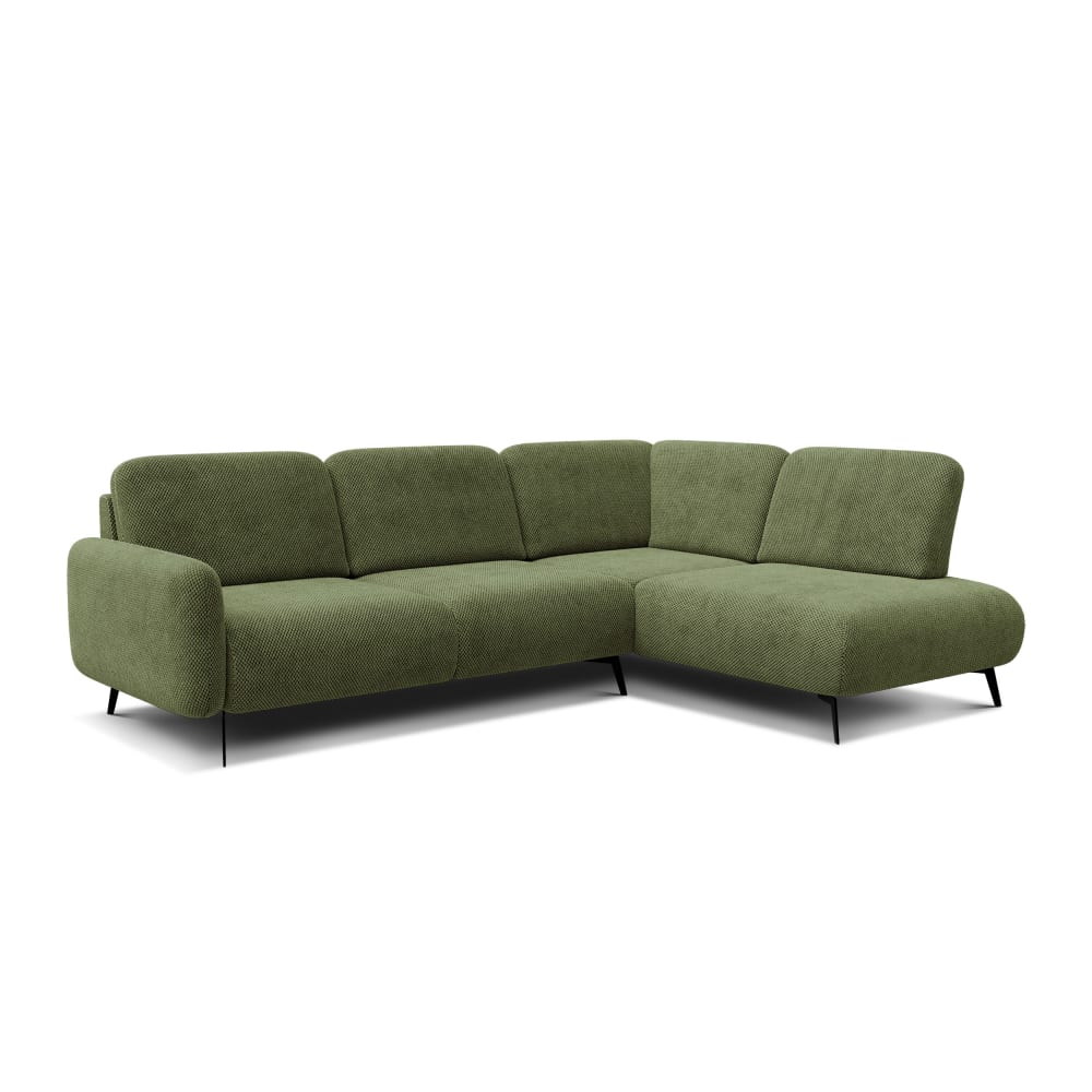 5-Sitzer-Ecksofa rechts, olivgrün Febe