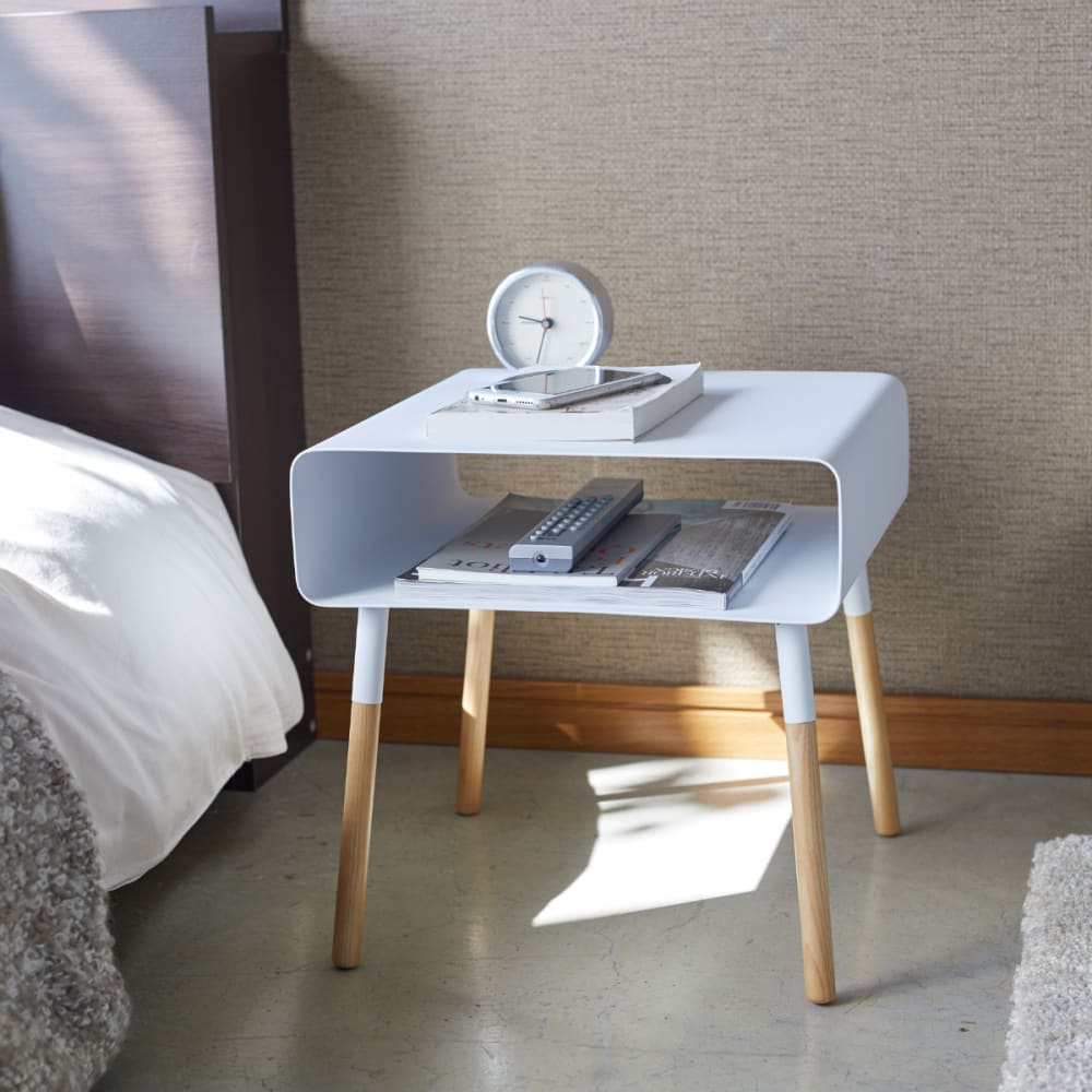 Kleiner Beistelltisch aus Metall L35 cm - Weiß Plain