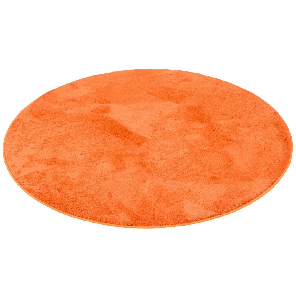 Hochflor Teppich Soft Rund, orange 200x200 cm Melia