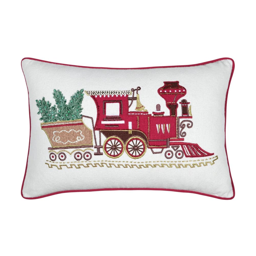 Weihnachtskissen aus Polyester, 35 × 55 cm, rot