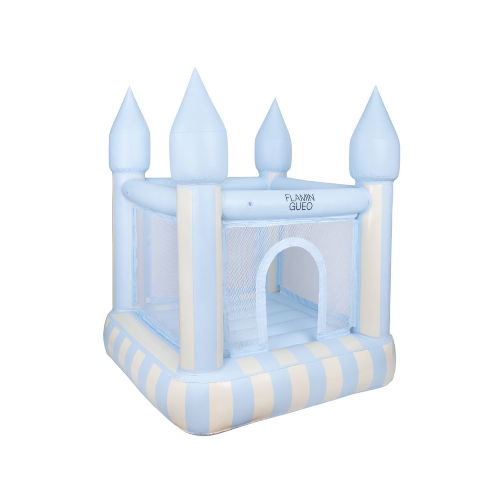Château Gonflable Enfant – Usage Intérieur – PVC 0,4 Mm – Gonfleur Intégré – 143x142x164 Cm – Bleu – Max 30 Kg – Dès 3 Ans