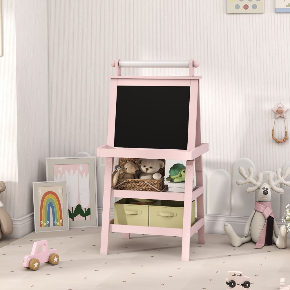 DREAMADE Tableau Chevalet Double Face pour Enfant, Chevalet Peinture 3