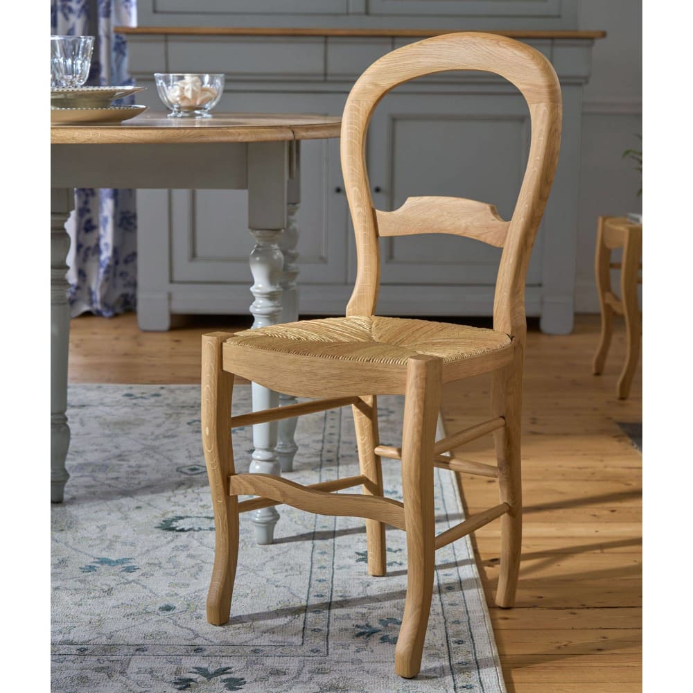 Brocéliande - Fauteuil en bois rustique et paille