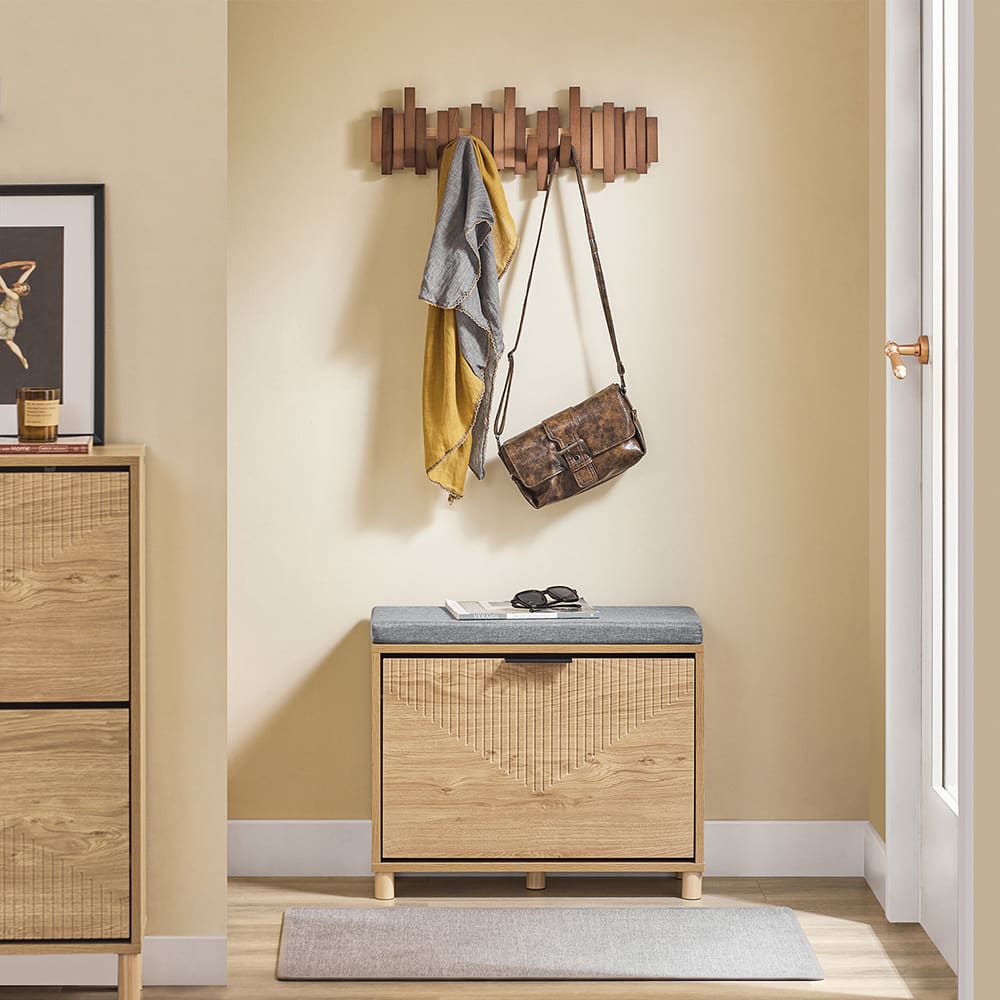Banquette à chaussures moderne en velours doré avec cadre métallique, gain de place pour couloir, chambre et petits appartements (Or+Vert) | Leroy Merlin Banquette à chaussures moderne en velours doré avec cadre métallique, gain de place pour couloir, chambre et petits appartements (Or+Vert) | Leroy Merlin