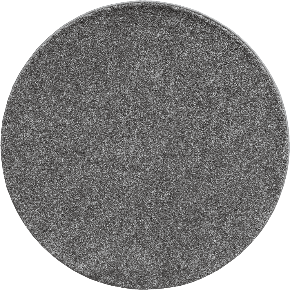Teppich Wohnzimmer modern weich, grau, 160 cm rund Grande