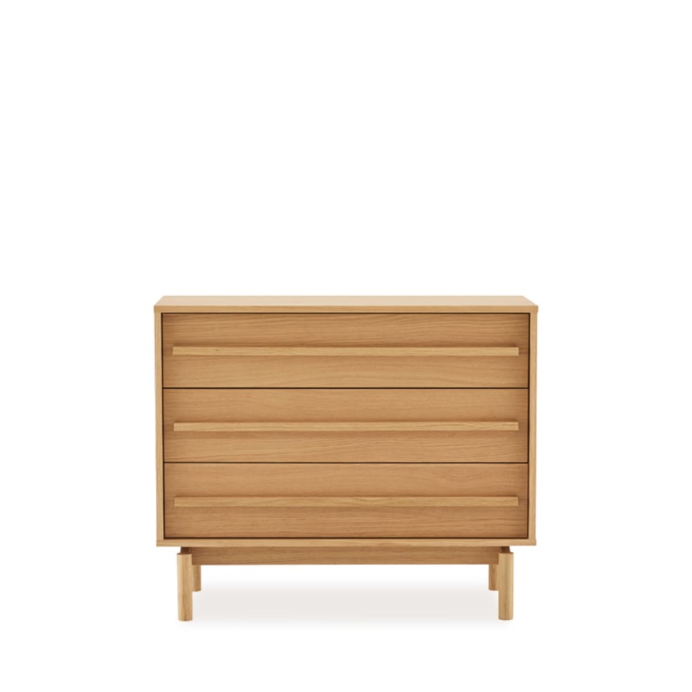 Minimalistische Holzkommode mit 3 Schubladen Rodrick
