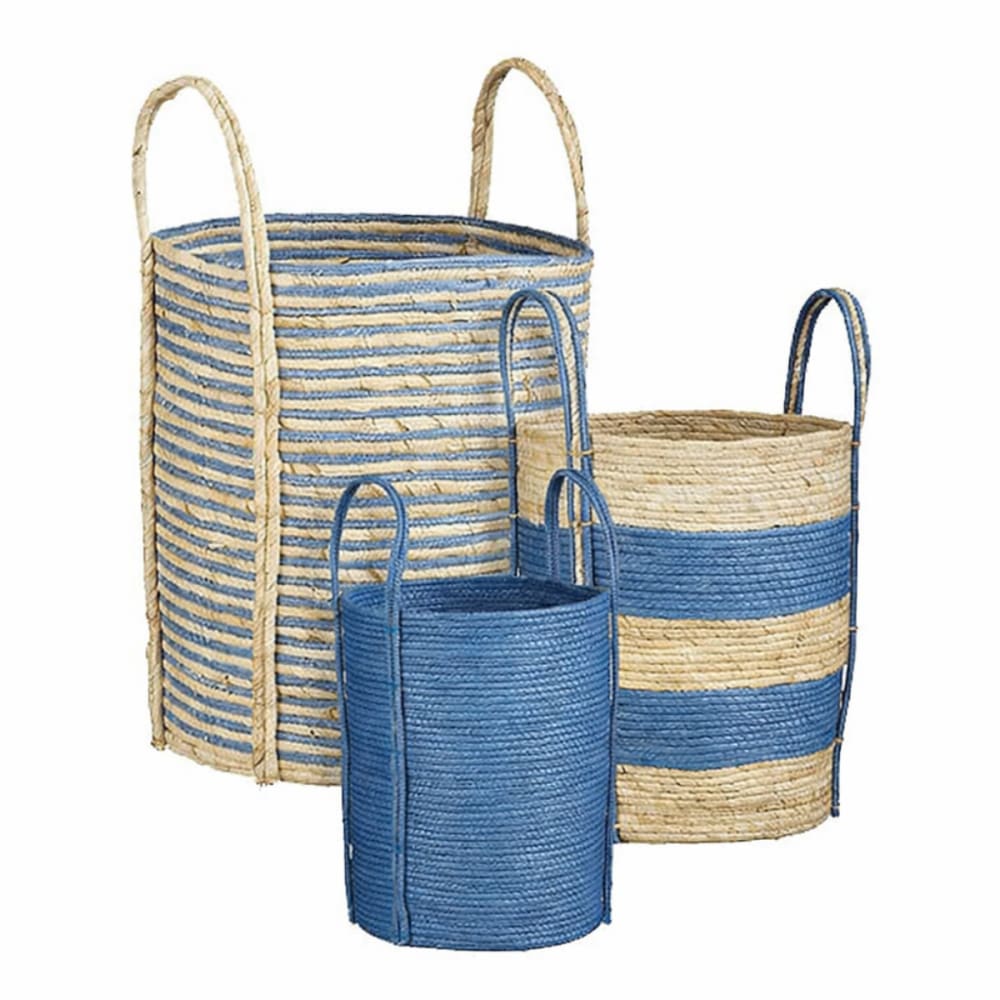 Blumenkasten Brooklyn Blau Papier H42xB35xL35cm Brooklyn