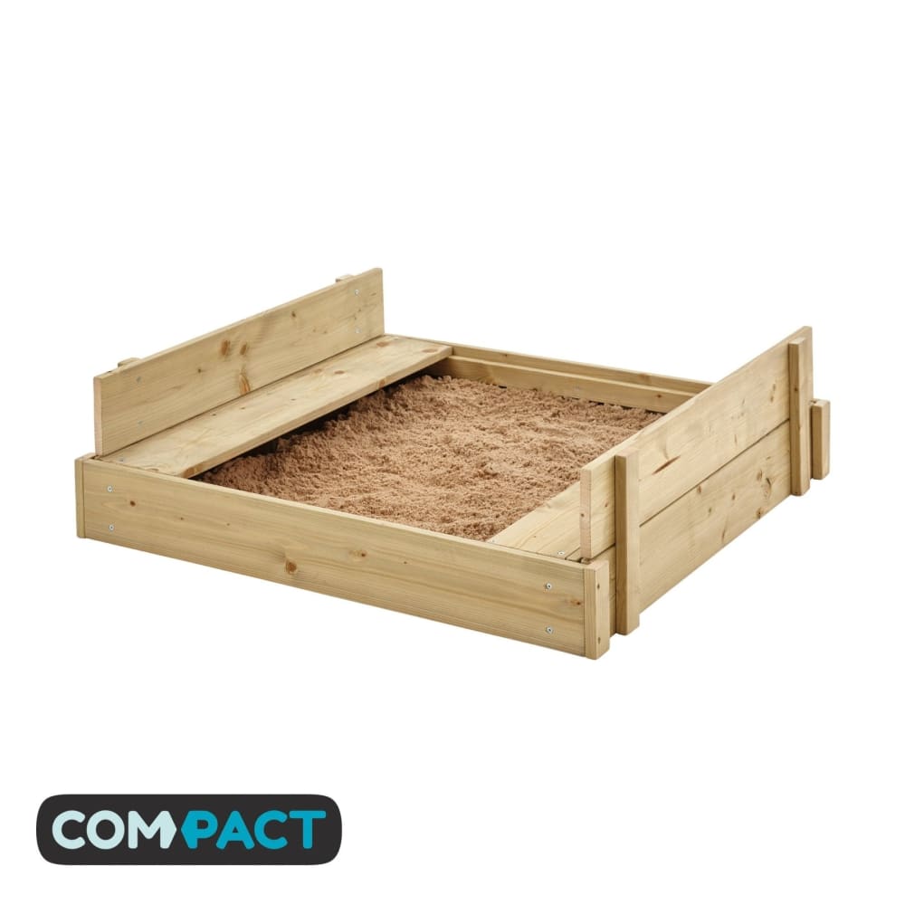 Bac à sable en cèdre Hexagone Aksent Hexagonal Exit Toys moyen avec 3 sièges 160*140 cm