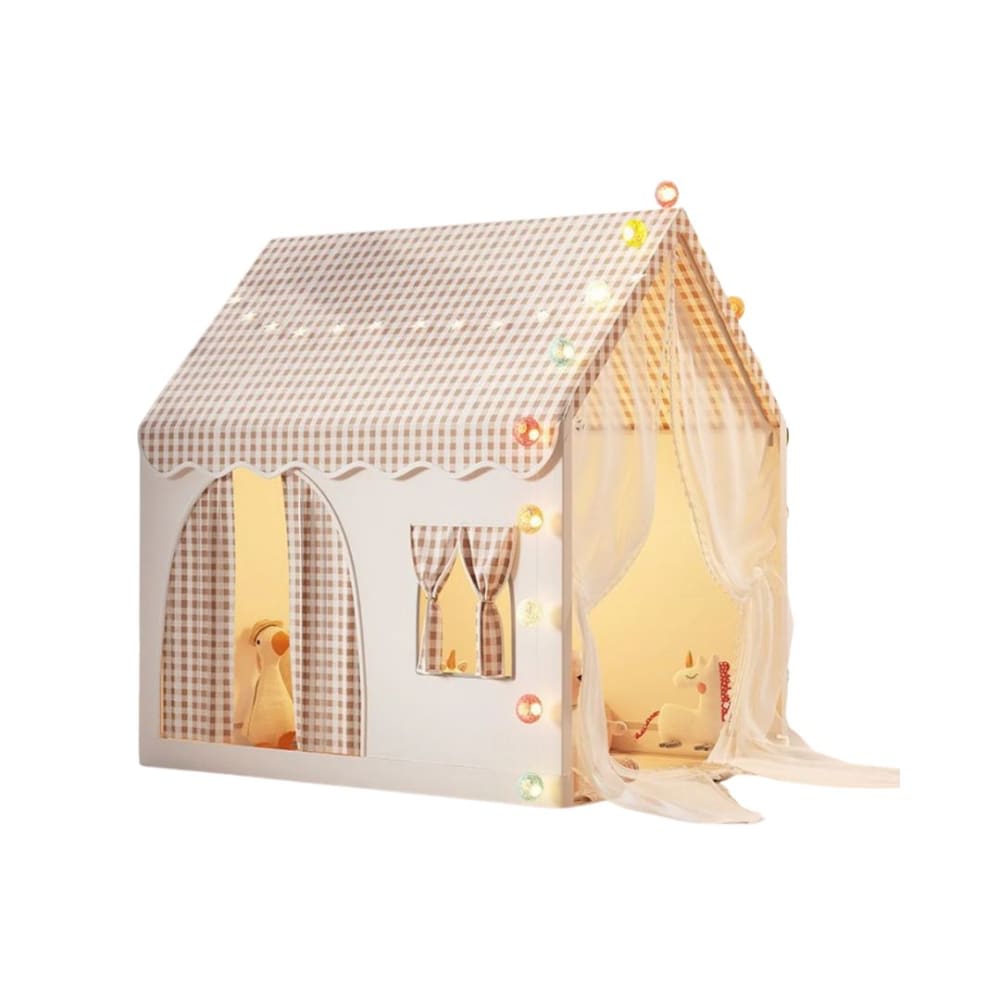 Tente D’intérieur Pour Enfants – Cabane Spacieuse 128x105x120 Cm – Pour 3-4 Enfants – Polyester Premium, Tiges PVC Renforcées – Montage Sans Outil En 15 Min – Couleurs Neutres, Décorable – Cadeau Parfait