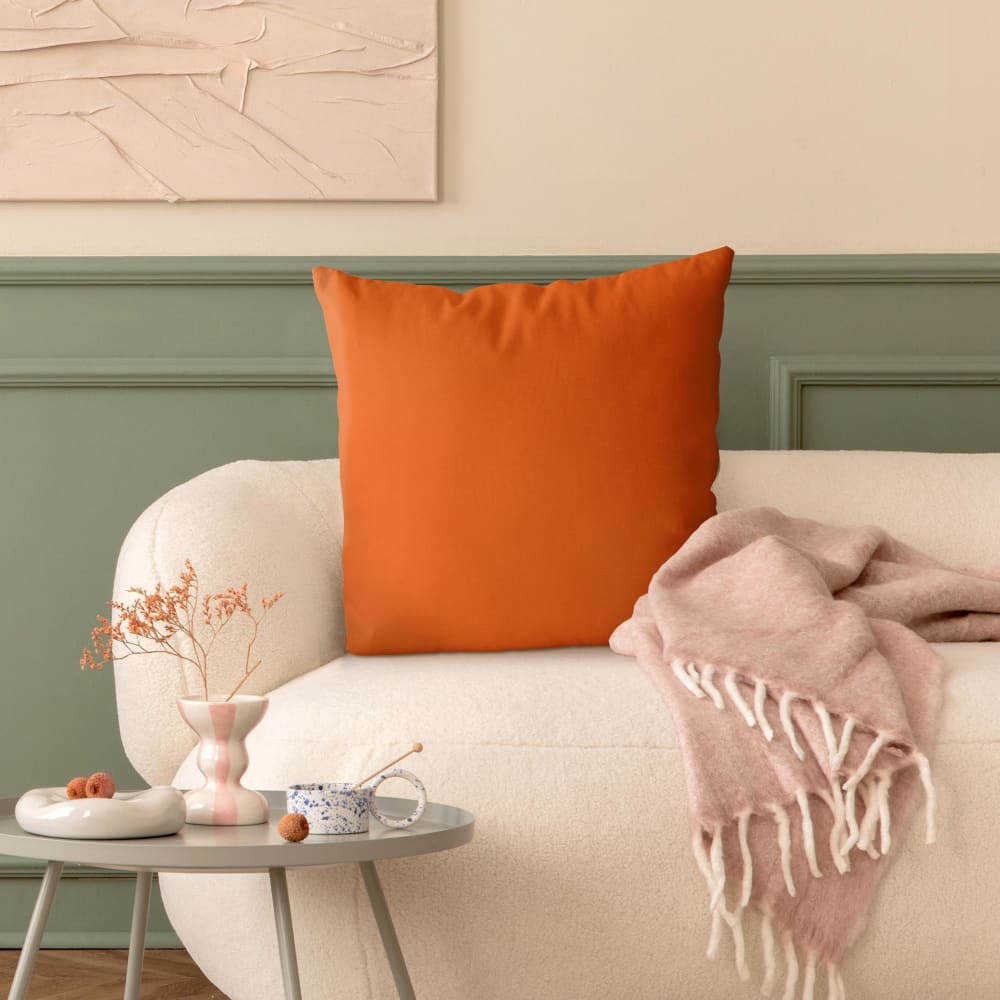 Dekokissen Mohn aus Polyester, orange 50 x 50 cm