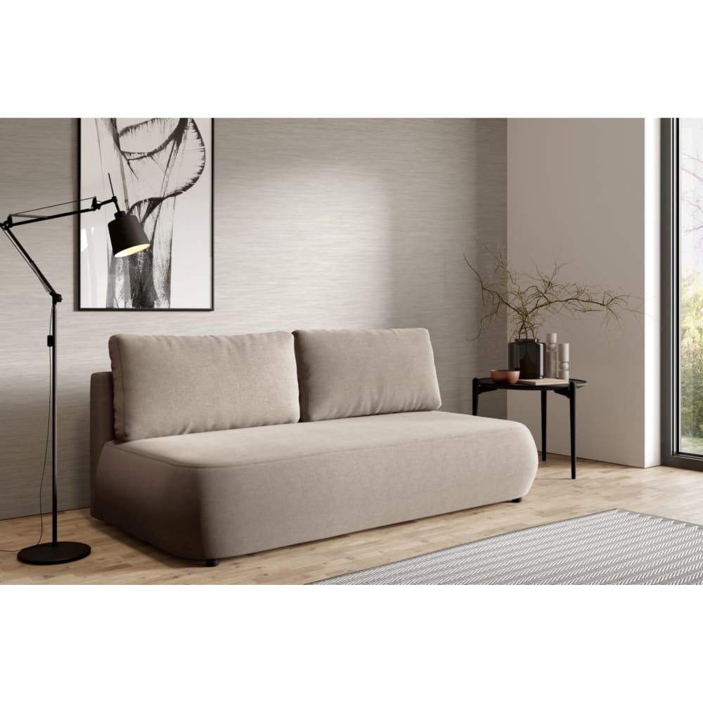Schlafsofa mit Bettkasten Beige Okope