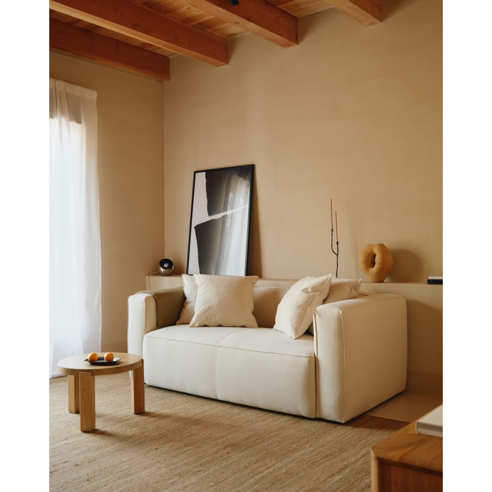 Sofa Leinen und Baumwolle Beige Nilo