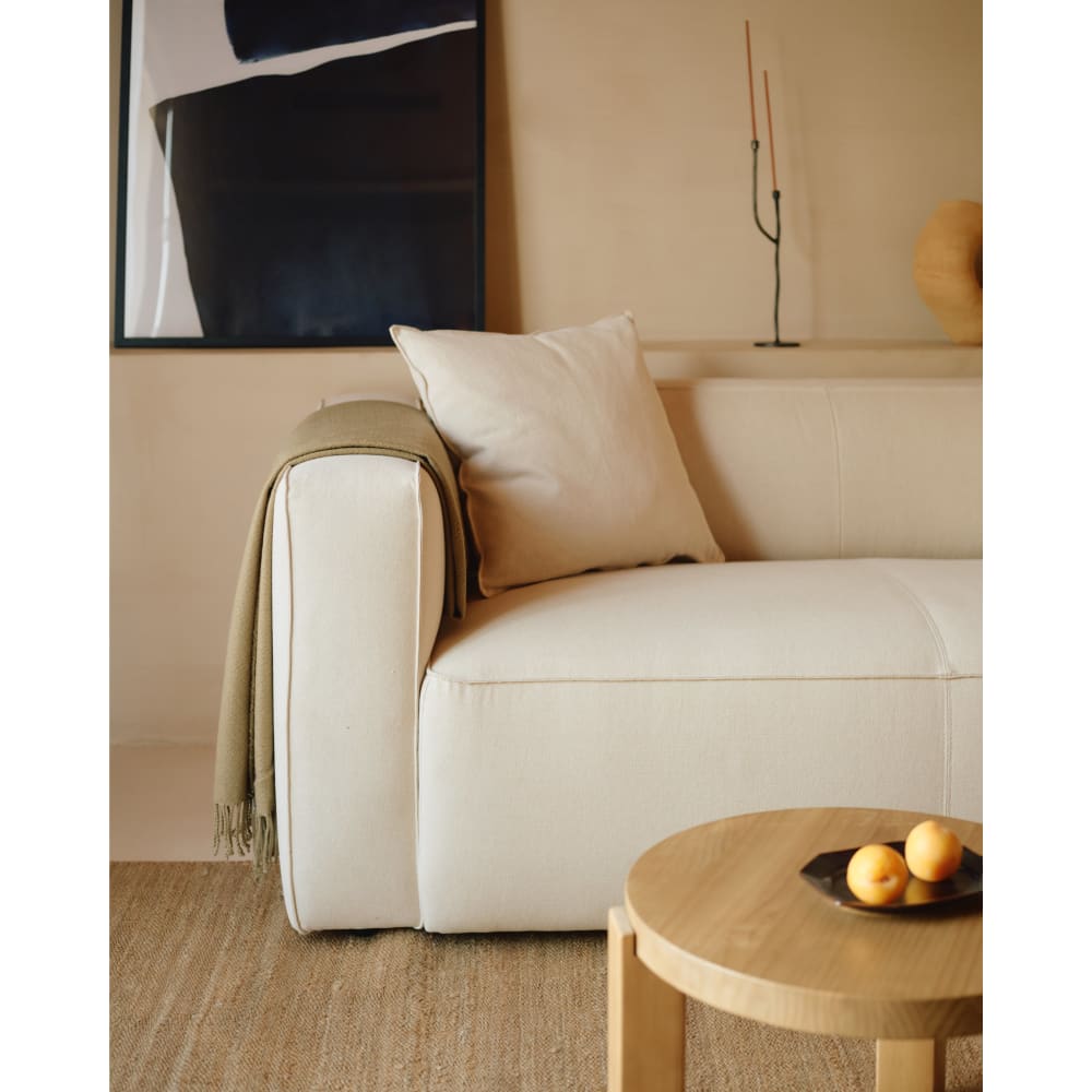 Sofa Leinen und Baumwolle Beige Nilo
