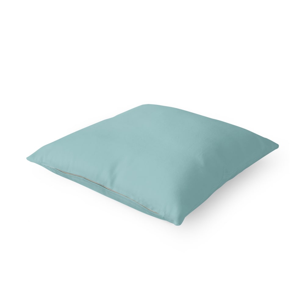 Dekokissen Pastelltürkis aus Polyester-Velours, türkis 50 x 50 cm
