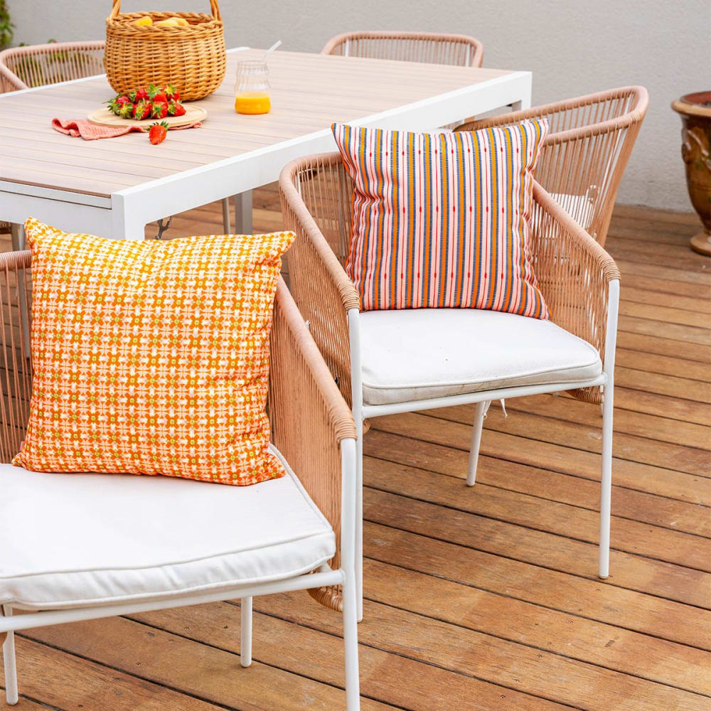 Bezug für Outdoor-Kissen Grafischer Druck Orange 45x45 Nour