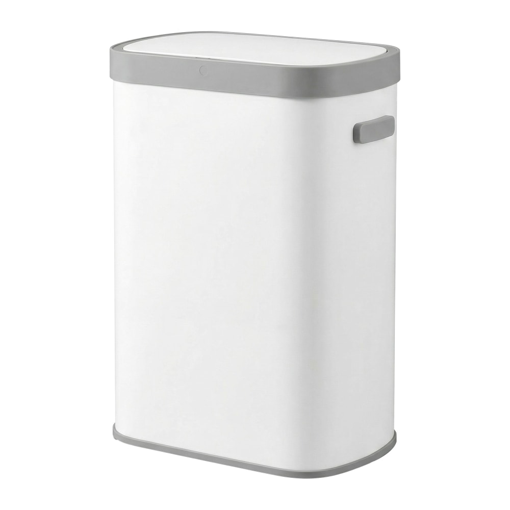 Poubelle de cuisine automatique 50 l couvercle à fermeture blanc