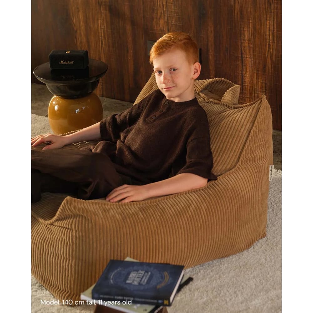 Club Sessel für Teenager aus Breitcord 56 x 90 x 82 cm, Toffee Corduroy