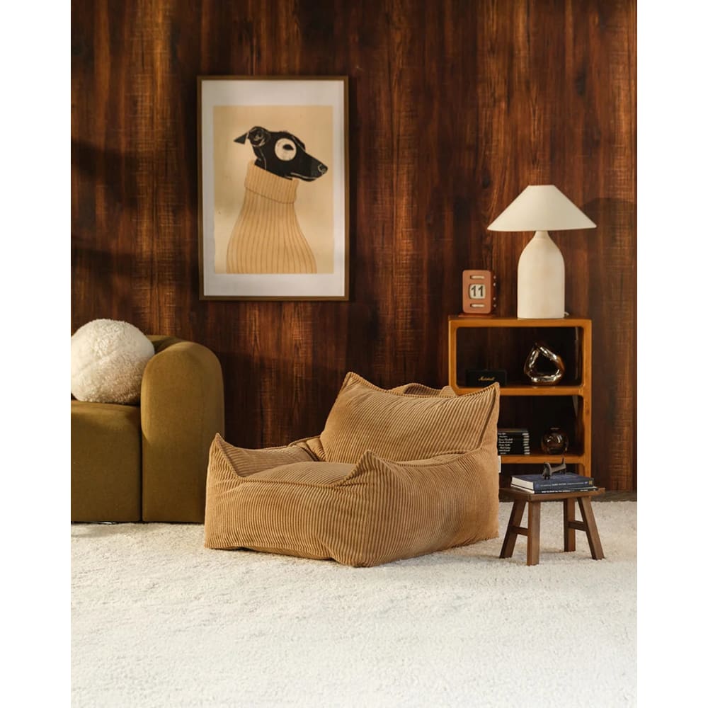 Club Sessel für Teenager aus Breitcord 56 x 90 x 82 cm, Toffee Corduroy
