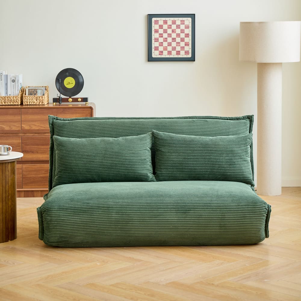 Schlafsofa aus Cord Grün