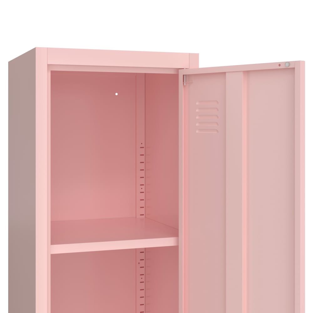 Metallschrank in Rosa 180cm 1 Tür Maeva