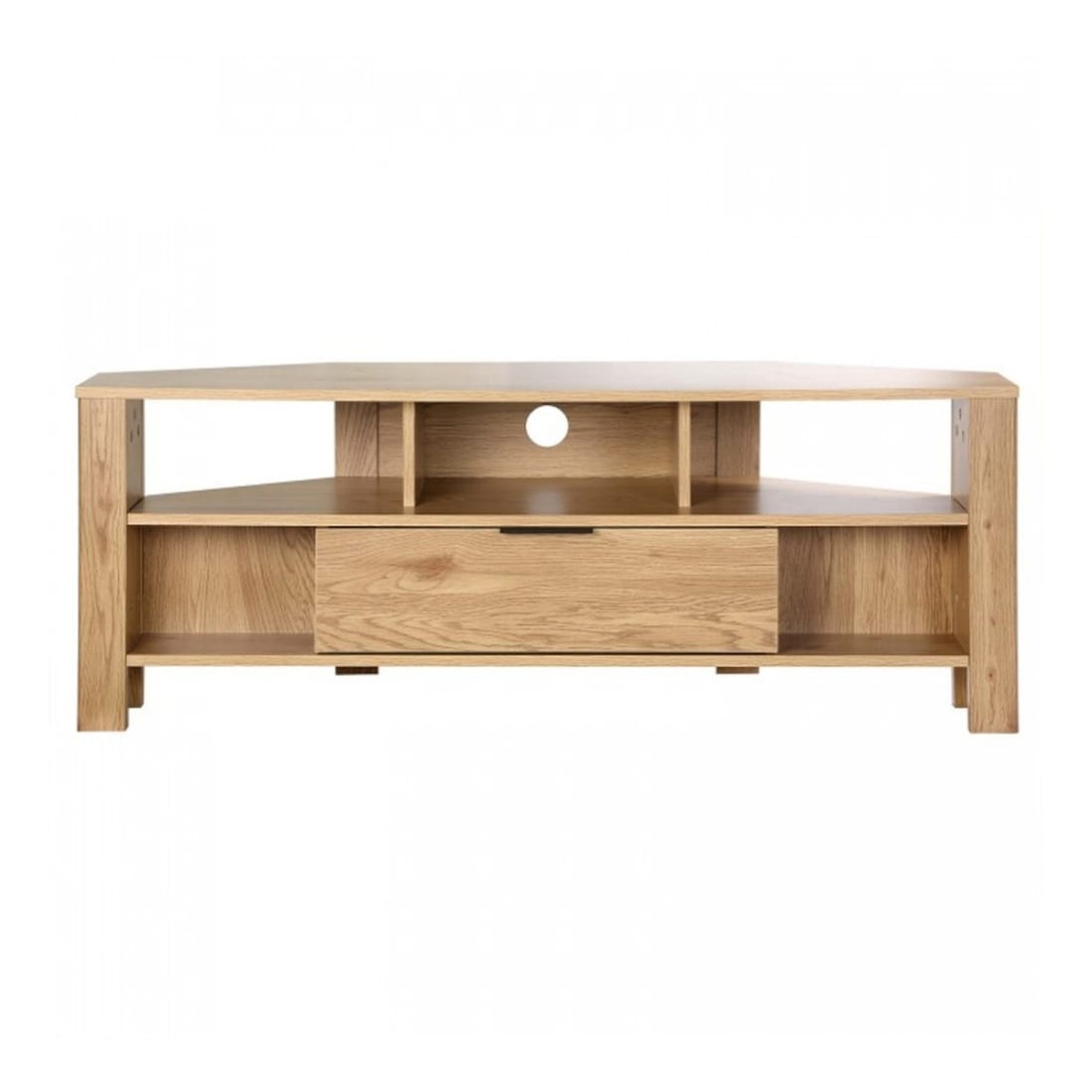 Eck-TV-Möbel 1 Schublade Eiche Dekor - L120 cm