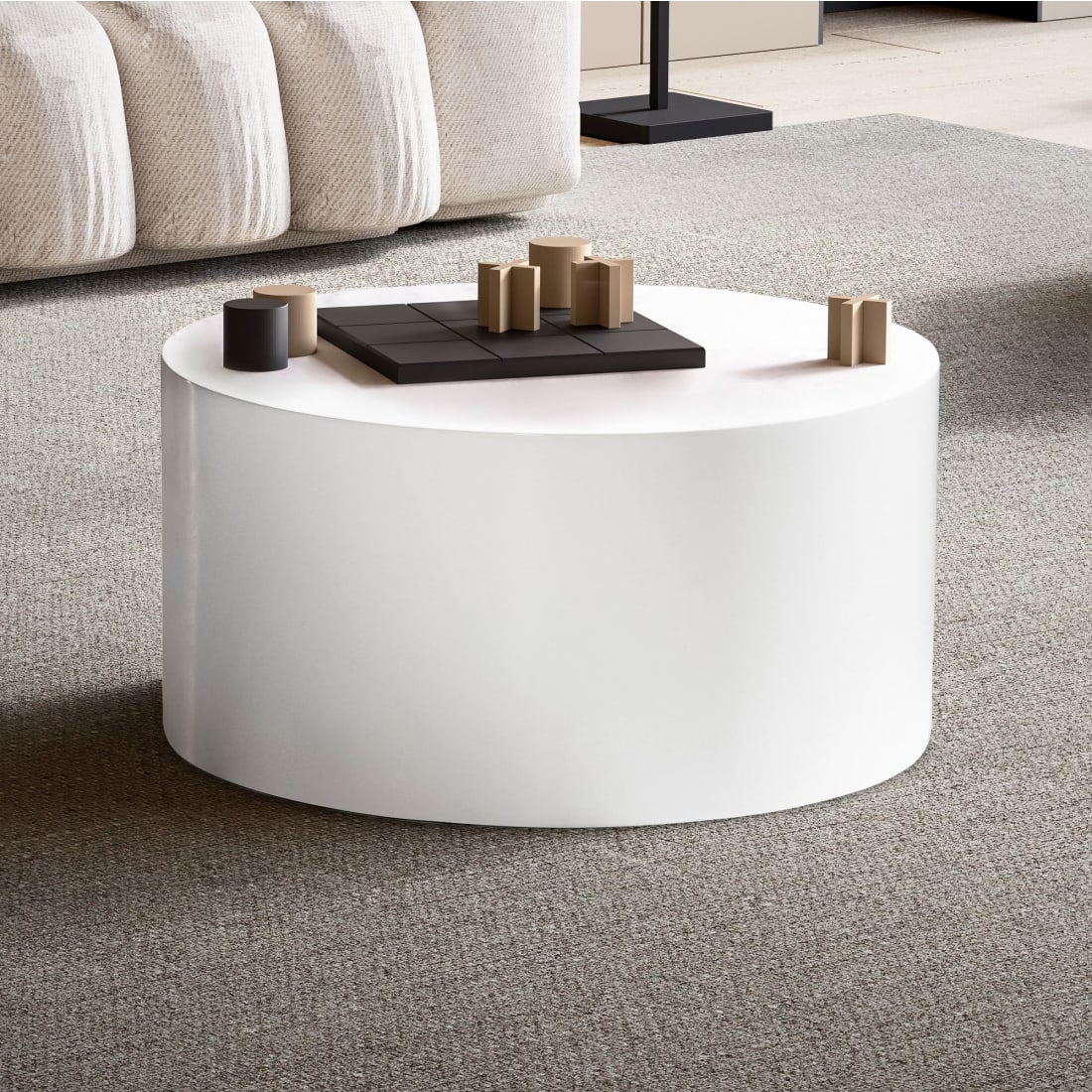 stein couchtisch Rechteckiger aus fossilem und Glas Materialtyp:PP