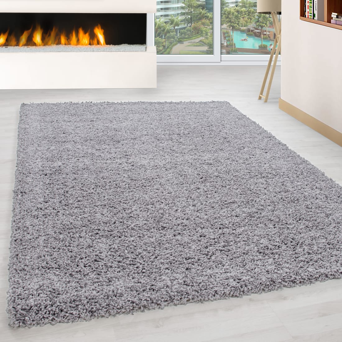 Langflor-Teppich für den Innenbereich Hellgrau-100x200 Ottawa