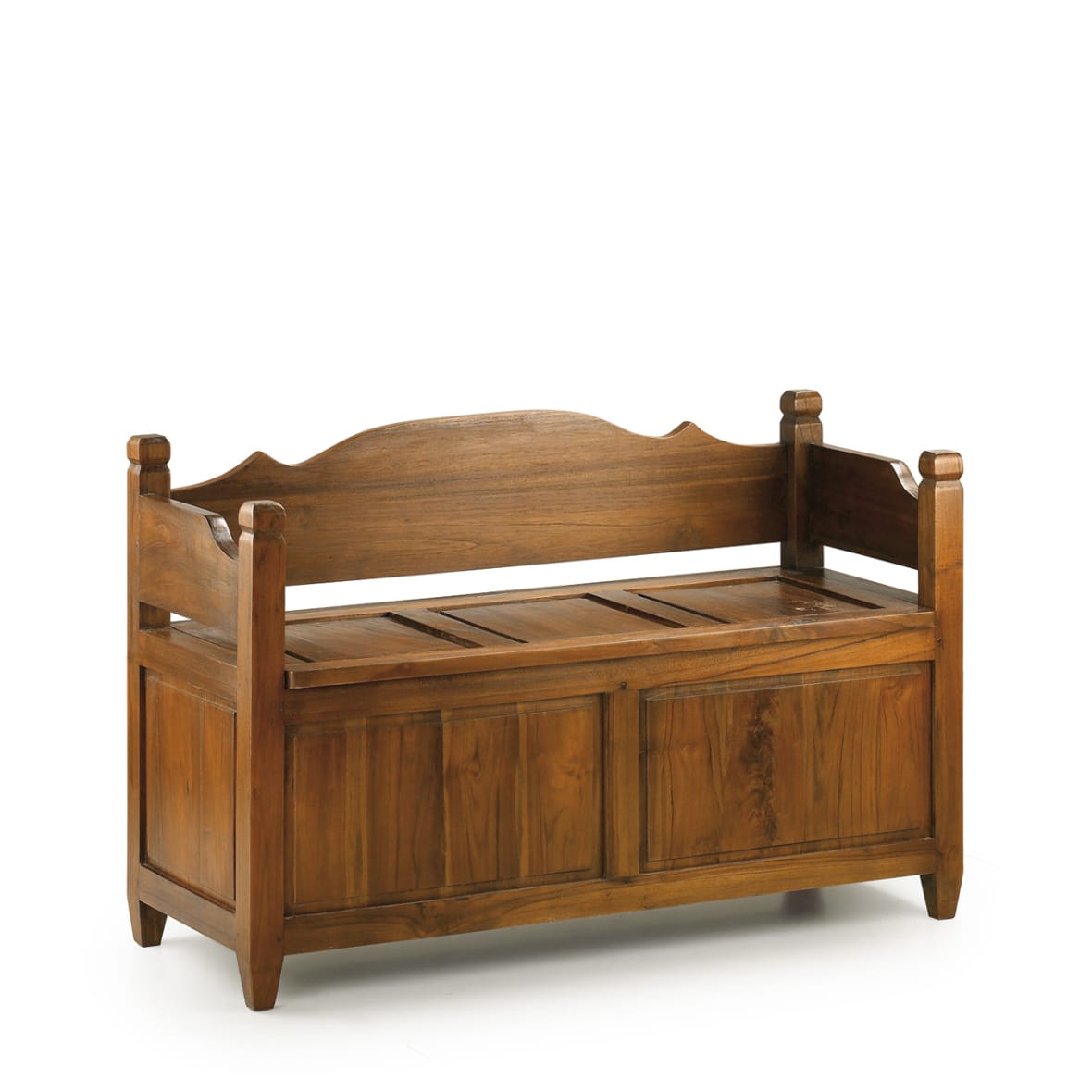 Banktruhe aus Mindi-Holz, L 110 cm, braun