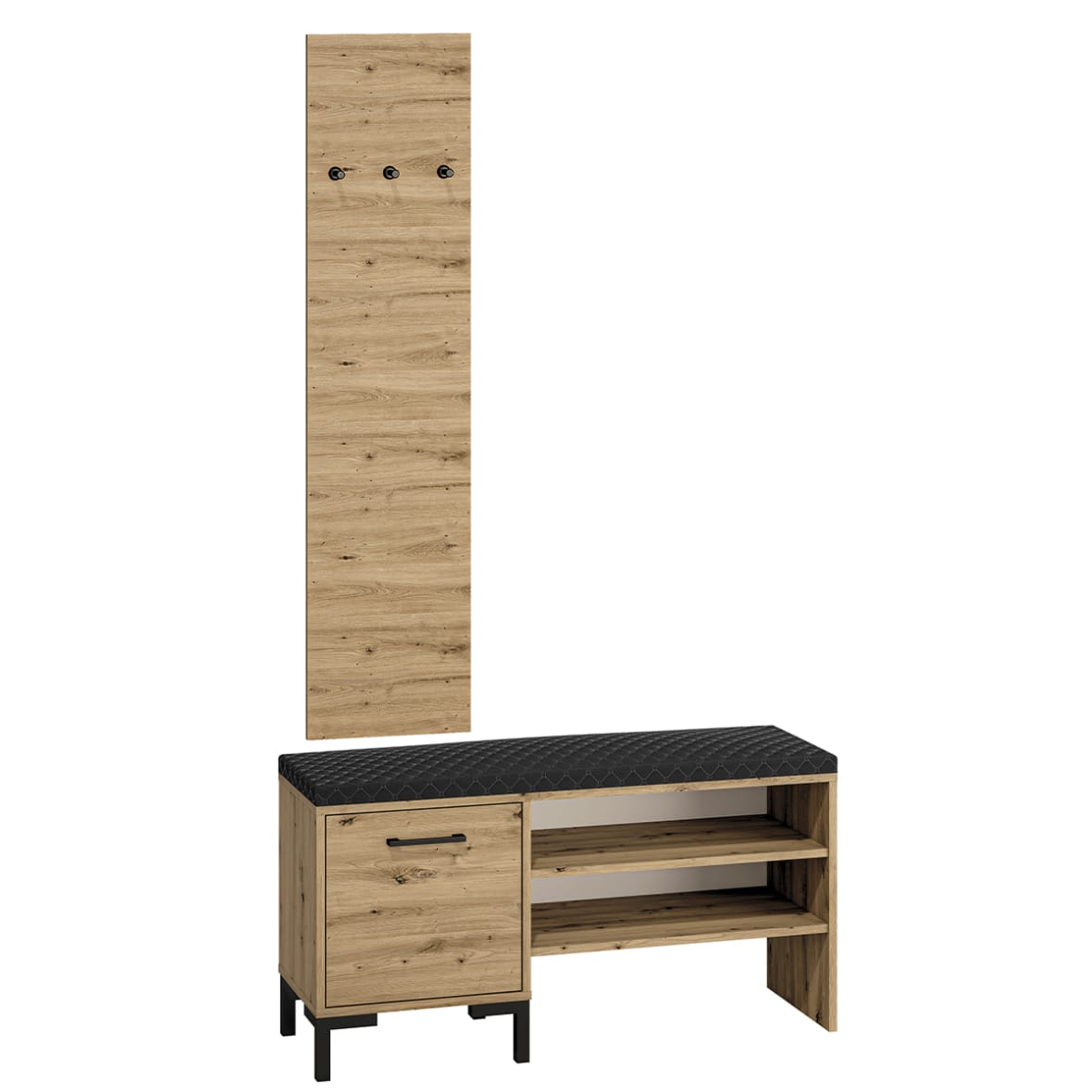 Flurmöbel kleine Garderobe Melaminiert Holz Liora