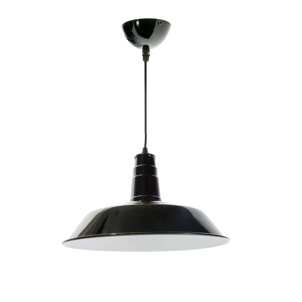 Hängelampe aus schwarzem Metall Ø36 cm im Industrie-Stil