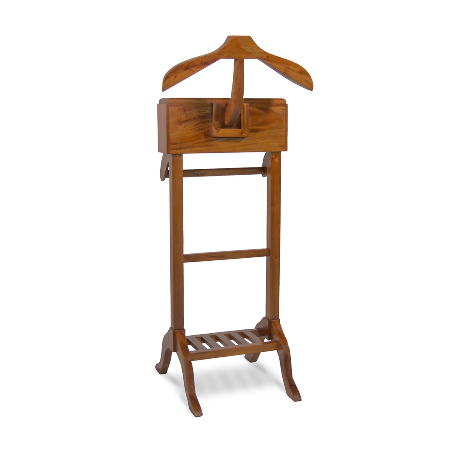 Herrendiener aus Holz, braun Vintage