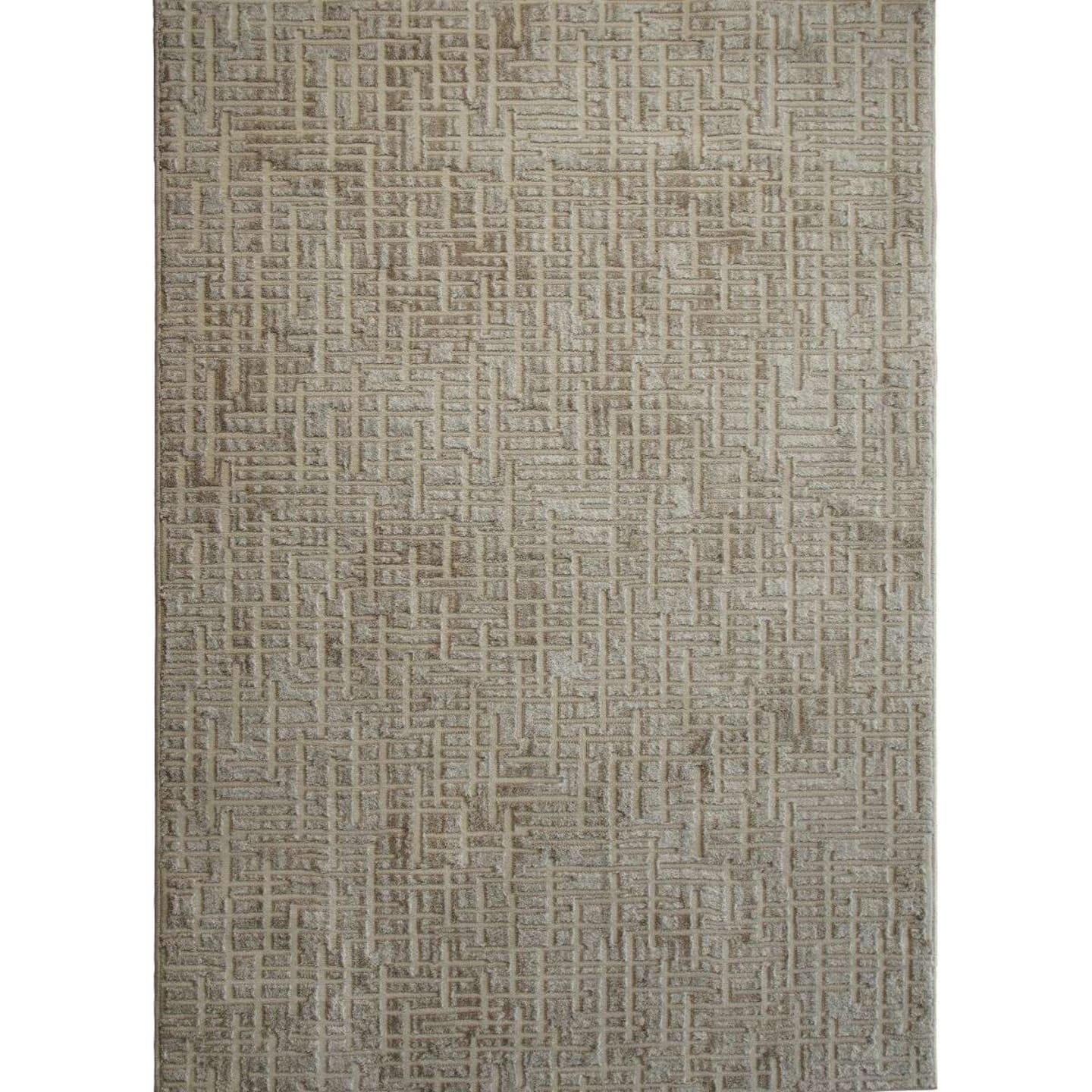 Moderner Teppich mit geometrischem Muster, 160x230, beige Goyave