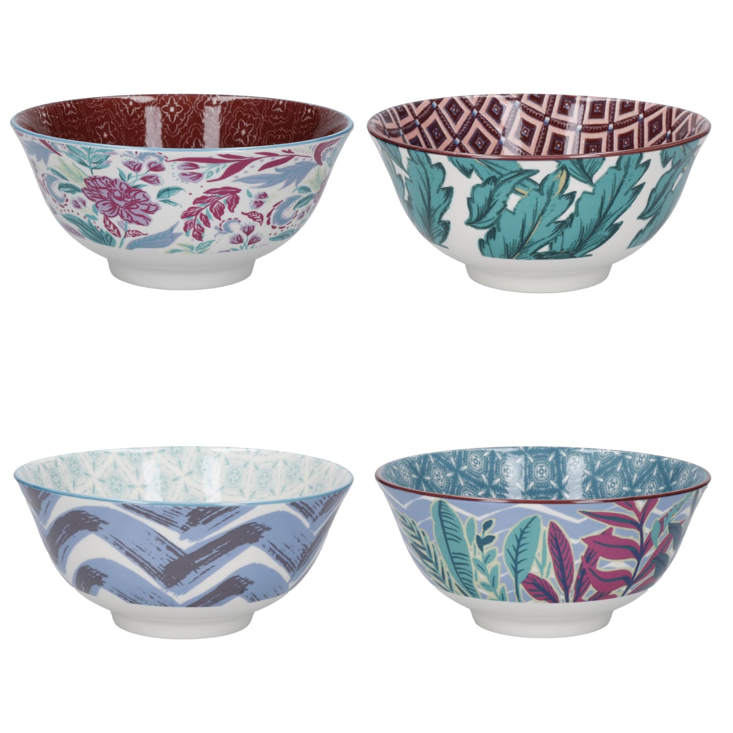 4er Set Dessertschalen Keramik Multicolour