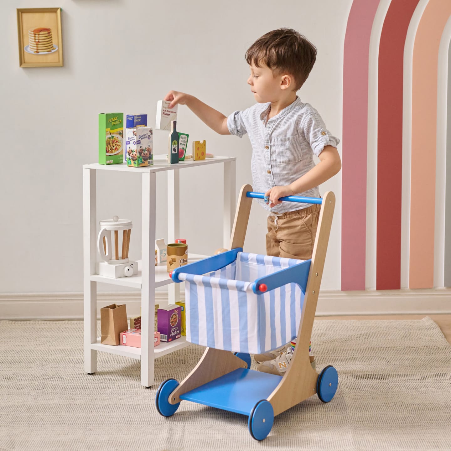 Mini Chariot De Courses | Accessoire De Décoration Pour Maison De - Jouet De Rangement Pour Supermarché - Pour Garçons Collectionneurs Jardins Féeriques Jeu D Imitation Fabrication De Maquettes